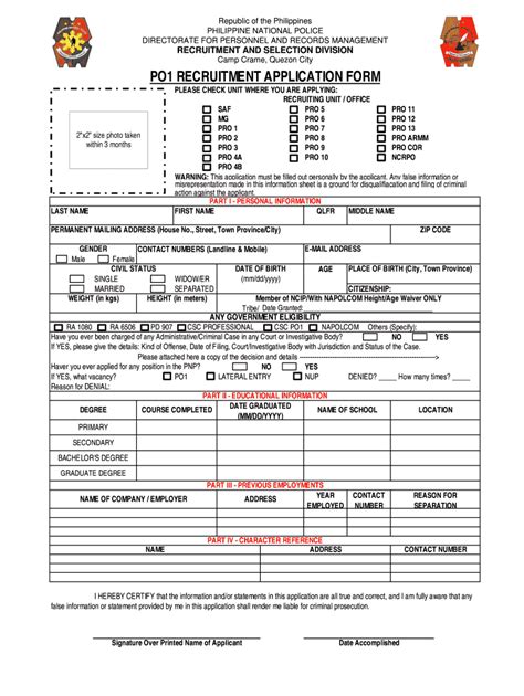 napolcom application form